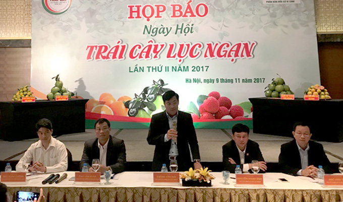 Họp báo Ngày hội trái cây Lục Ngạn lần thứ II năm 2017 tại Hà Nội